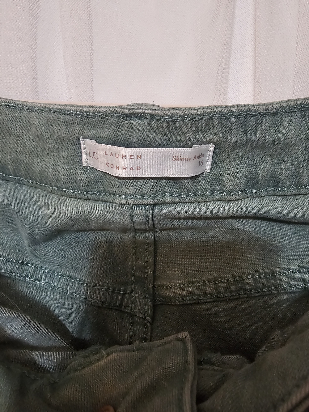 LC Lauren Conrad Olive Green Skinny Ankle Pants - Picture 3 of 4